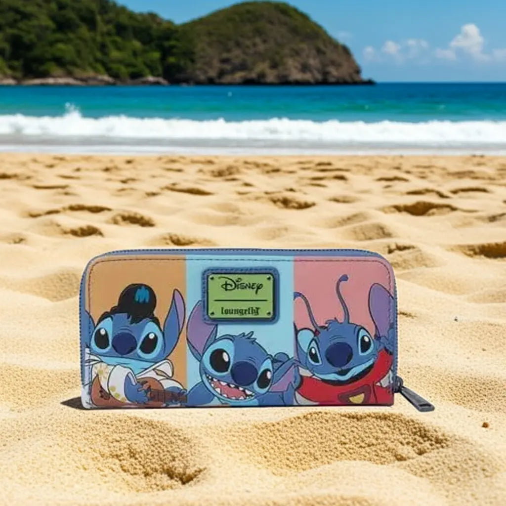 DISNEY - Jaase Stitch Colorblock - Portefeuille LoungeFly Exclusive bems