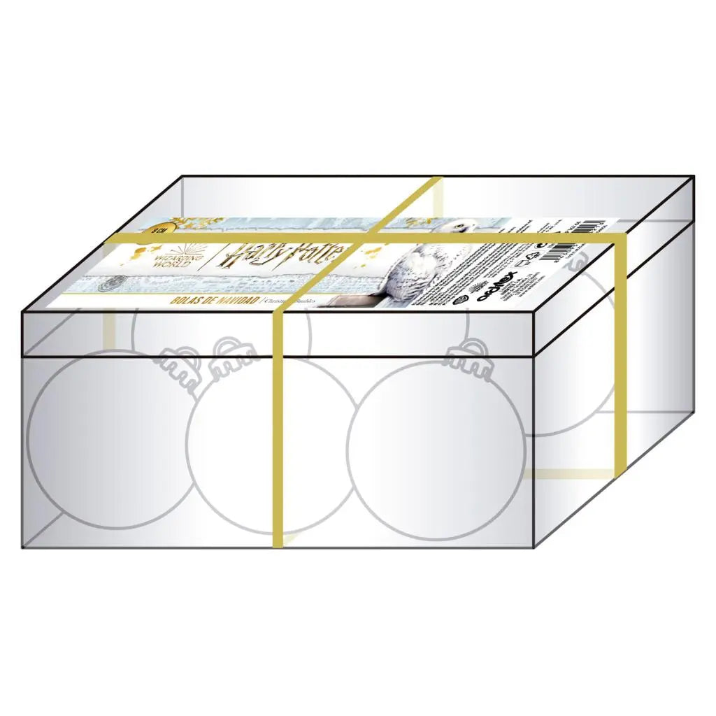 HARRY POTTER - Noir - Pack 6 Boules de Noël - 8 cm bems