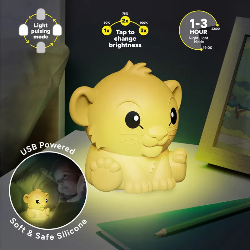ROI LION - Simba - Lampe en Silicone Rechargeable 15cm bems