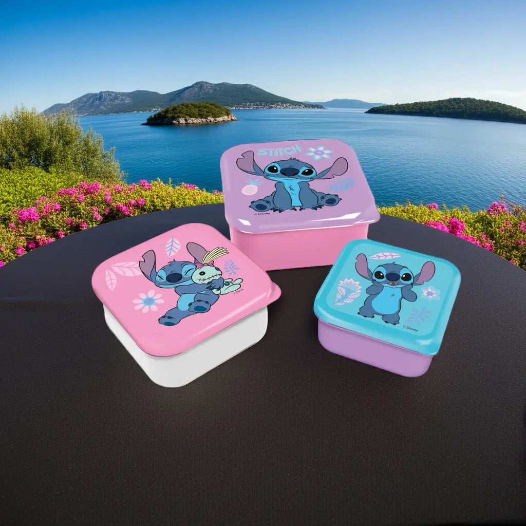 STITCH - Watercolor - Boîtes à Snack - 3 pcs bems