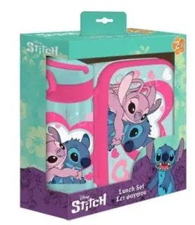 STITCH & ANGEL - Set Boite à Tartines + Bouteille en Plastique 500ml bems