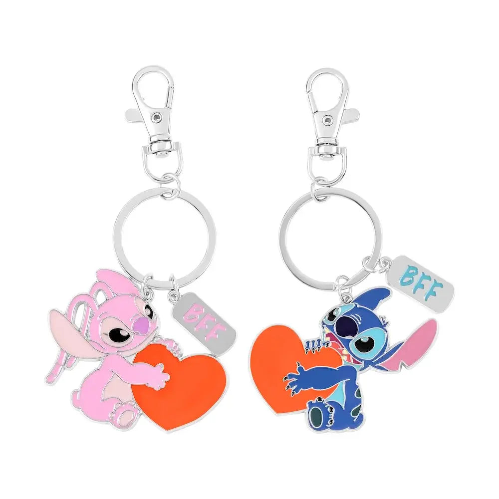 STITCH & ANGEL - Set de 2 Portes-Clé BFF en Métal bems