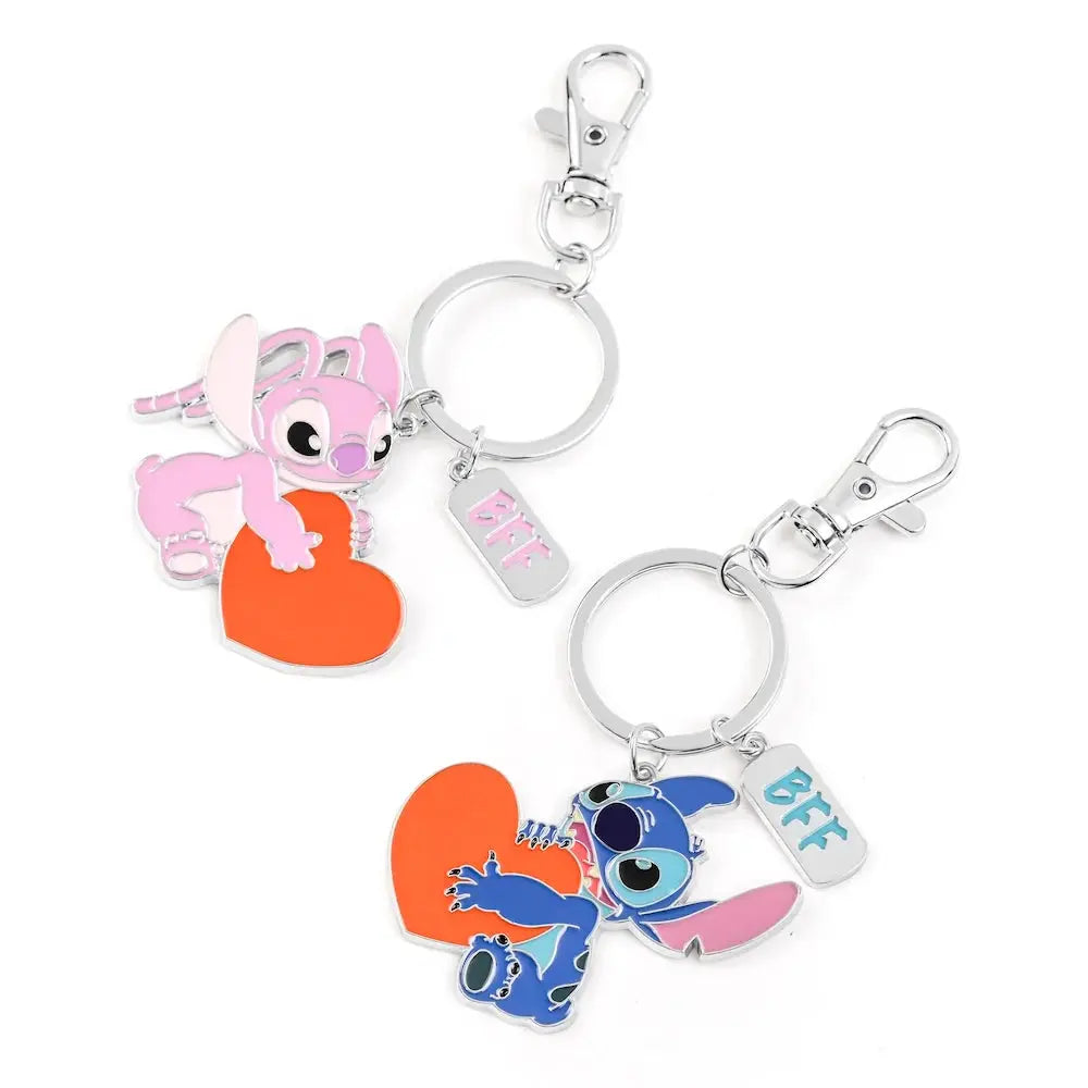 STITCH & ANGEL - Set de 2 Portes-Clé BFF en Métal bems