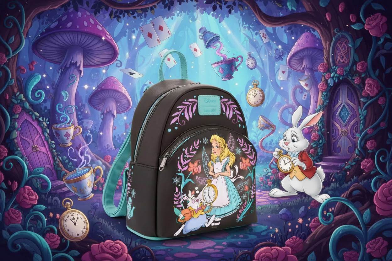 Sac à dos Alice aux pays des merveilles Loungefly "import" hot topic