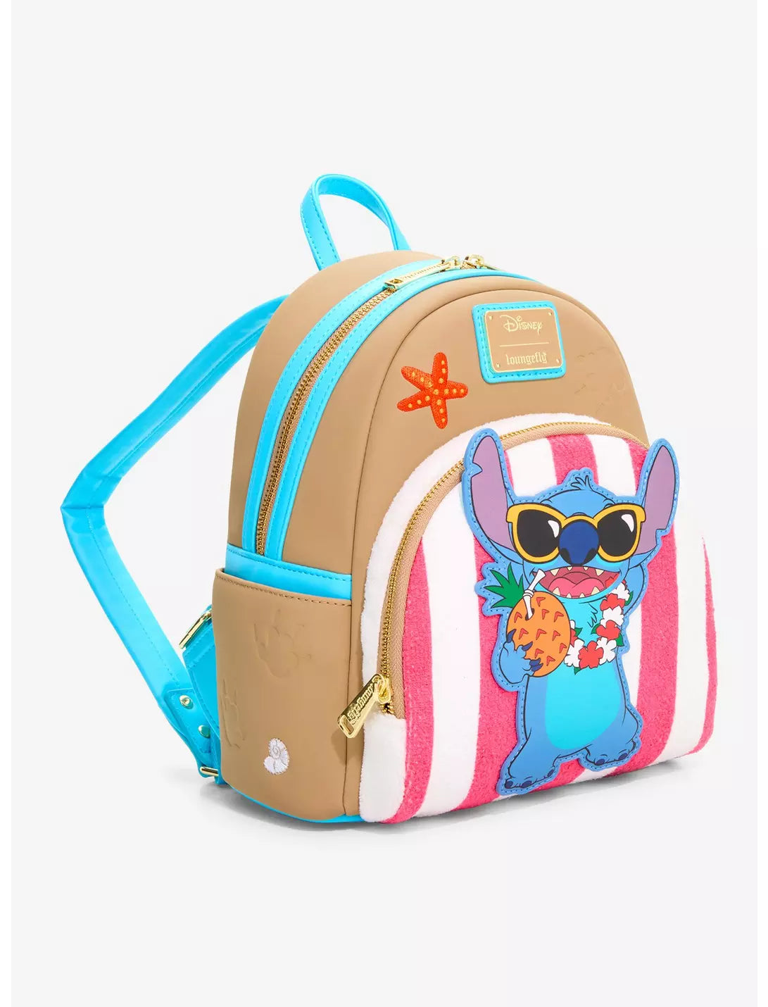 Loungefly Disney Lilo & Stitch Beach Towel Stitch Mini Backpack Loungefly