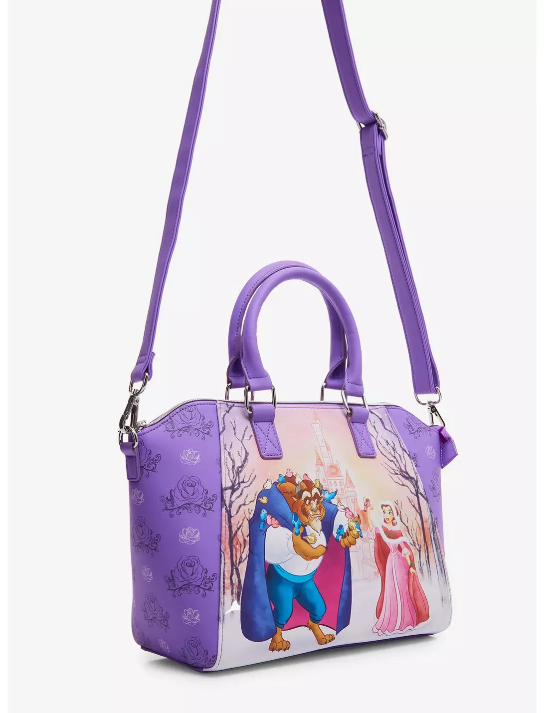Loungefly Disney Beauty And The Beast Winter Scene Satchel Bag Loungefly