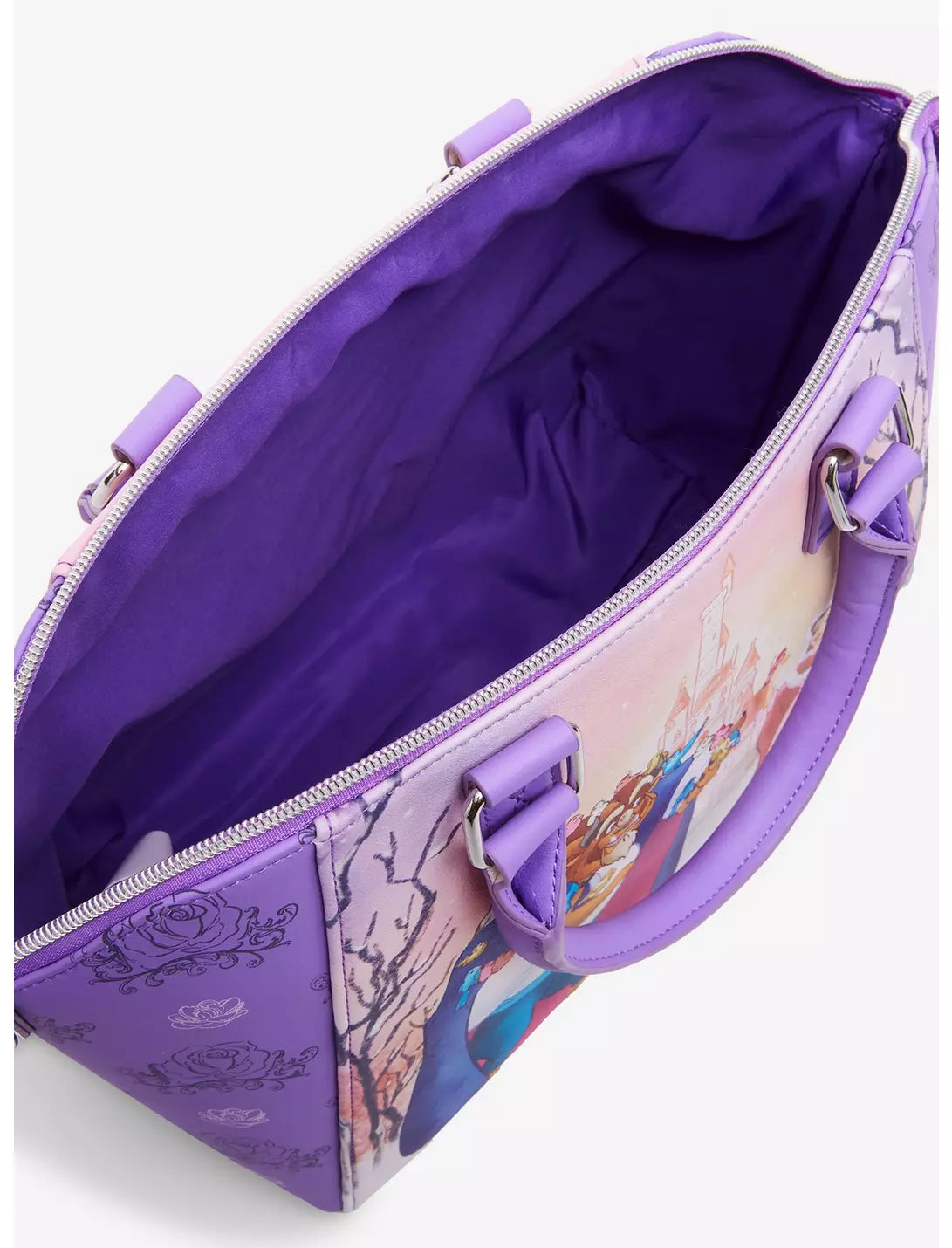 Loungefly Disney Beauty And The Beast Winter Scene Satchel Bag Loungefly