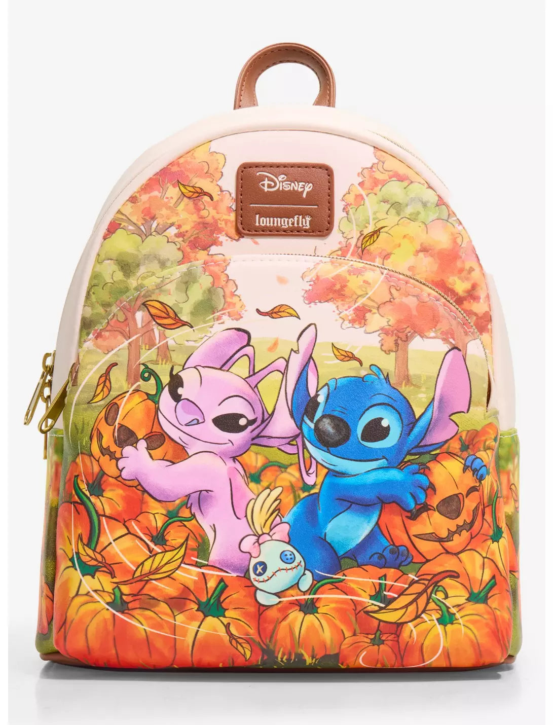 Loungefly Disney Stitch & Angel Pumpkin Patch Mini Backpack Loungefly