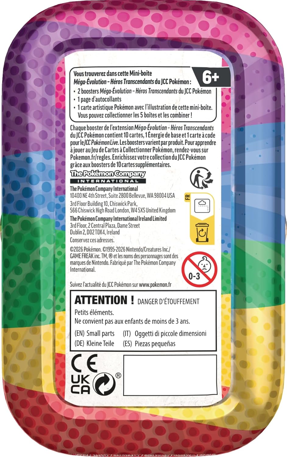 pokémon mini boite méga évolution héros transcendants riolu & darumarond pokémon compagny