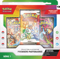 Pokémon : Collection Illustration Premiers Partenaires – Série 1 (3 Cartes Promo, 2 boosters et 1 Page d’Autocollants) pokémon compagny