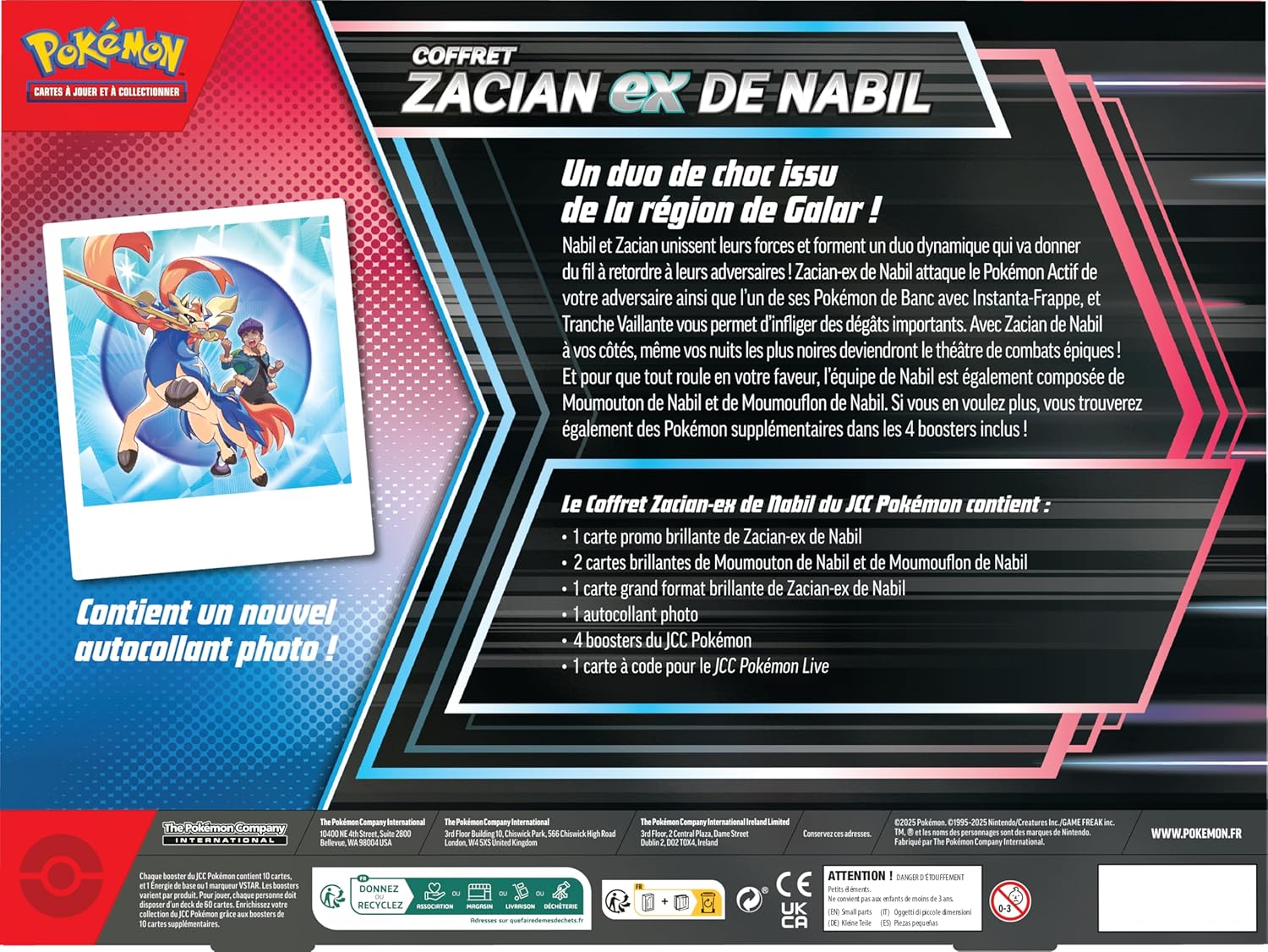 Pokémon: Coffret Zacian-ex de Nabil TCGDistribution
