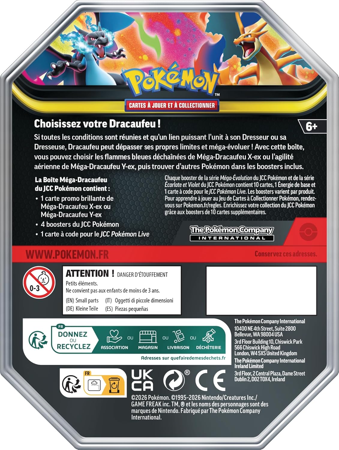 Pokémon : Boîte Méga-Dracaufeu X-ex (4 boosters et 1 Carte Promo Brillante) pokémon compagny