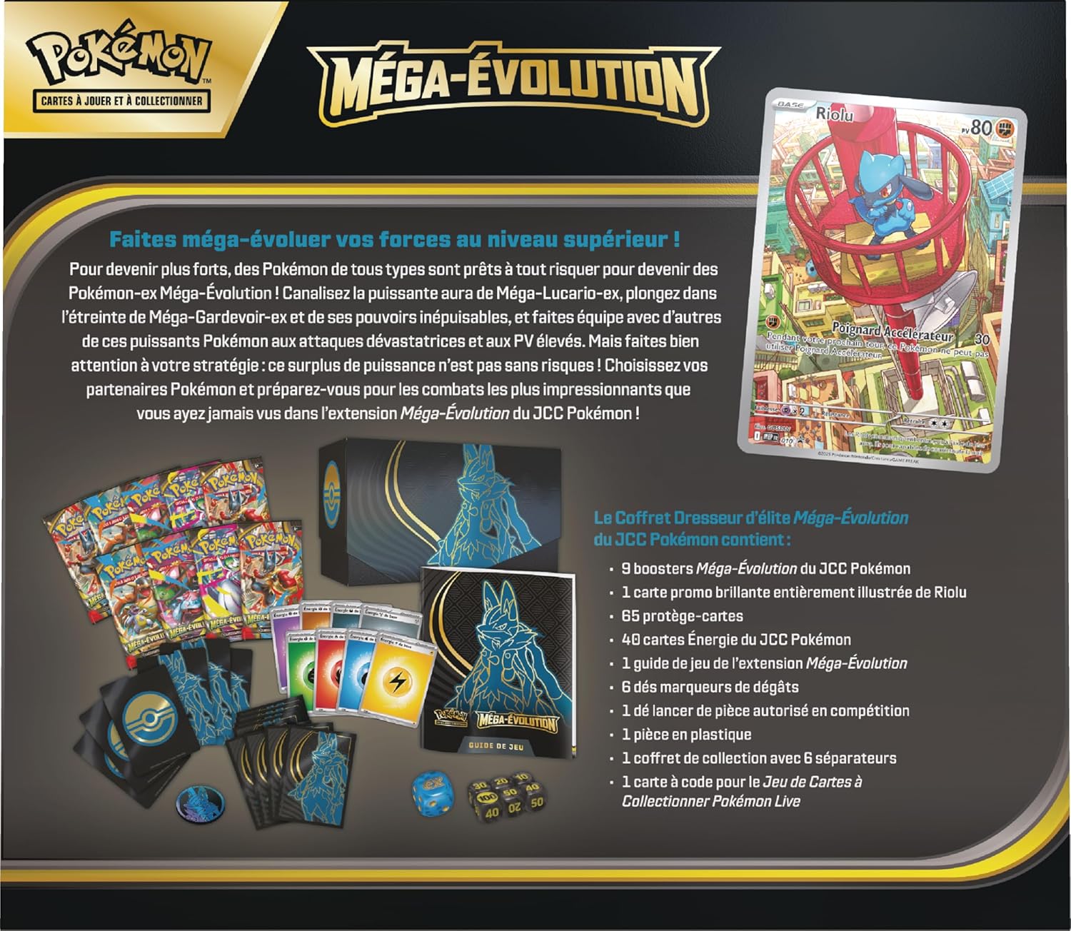 Pokémon : Coffret Dresseur d’élite Méga-Évolution – Lucario TCGDistribution
