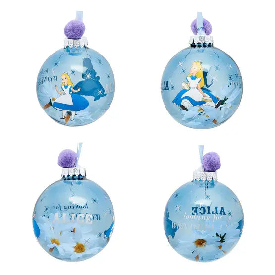 ALICE AUX PAYS DES MERVEILLES - Set de 7 Boules de Noël bems