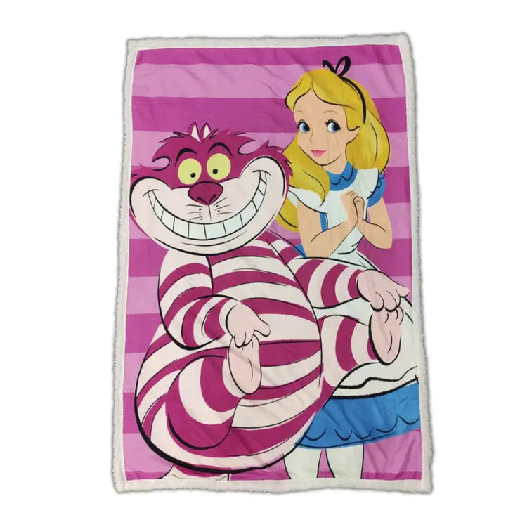 ALICE & Chat du Cheshire - Plaid Premium '100X150cm' bems