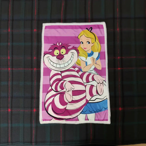 ALICE & Chat du Cheshire - Plaid Premium '100X150cm' bems