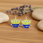 TOY STORY - Alien - 1 Paire de Clous d'Oreilles en Argent bems