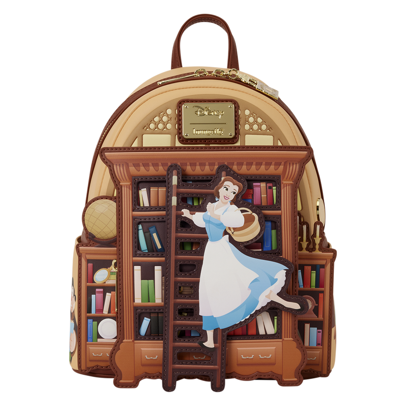 D23 Exclusive Beauty and the Beast Belle Book Shop Loungefly