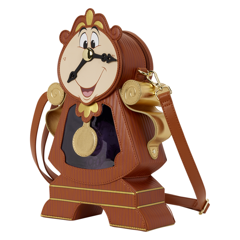 Loungefly D23 Exclusive Beauty and the Beast Cogsworth Figural Crossbody Bag Loungefly
