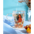 DISNEY PRINCESSES - Vaiana - Verre avec Fleurs Sechées 300ml bems