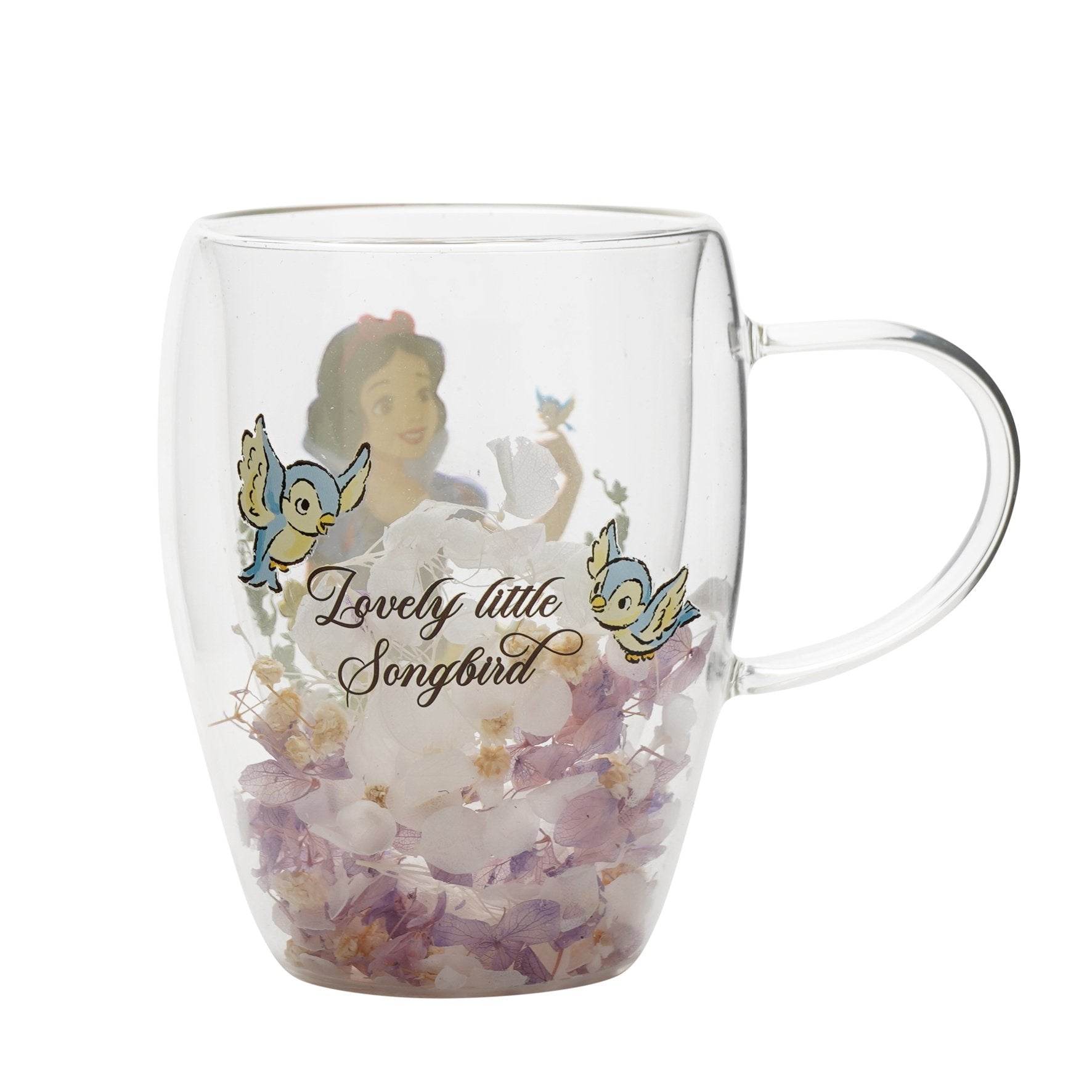 DISNEY PRINCESSES - Blanche-Neige - Verre avec Fleurs Sechées 300ml bems