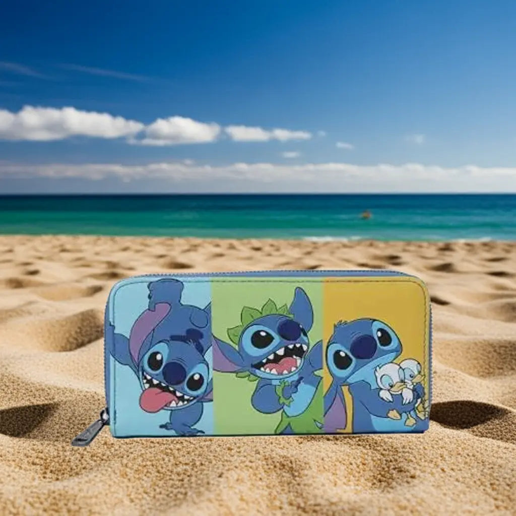 DISNEY - Jaase Stitch Colorblock - Portefeuille LoungeFly Exclusive bems