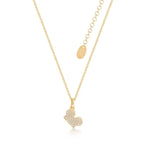 DISNEY MICKEY MOUSE - Ear Hat C.Crystal Necklace 'Gold Plated' bems