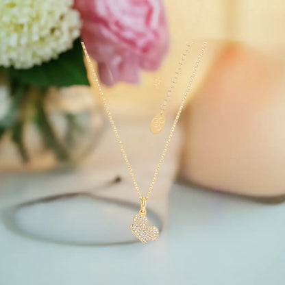 DISNEY MICKEY MOUSE - Ear Hat C.Crystal Necklace 'Gold Plated' bems