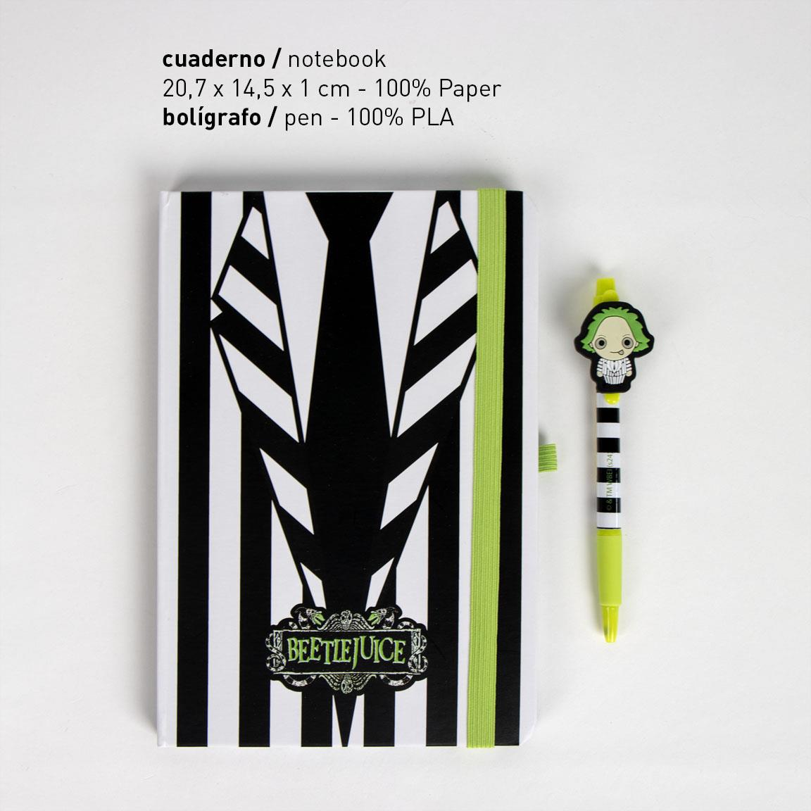 carnet et stylo a bille Beetlejuice bems