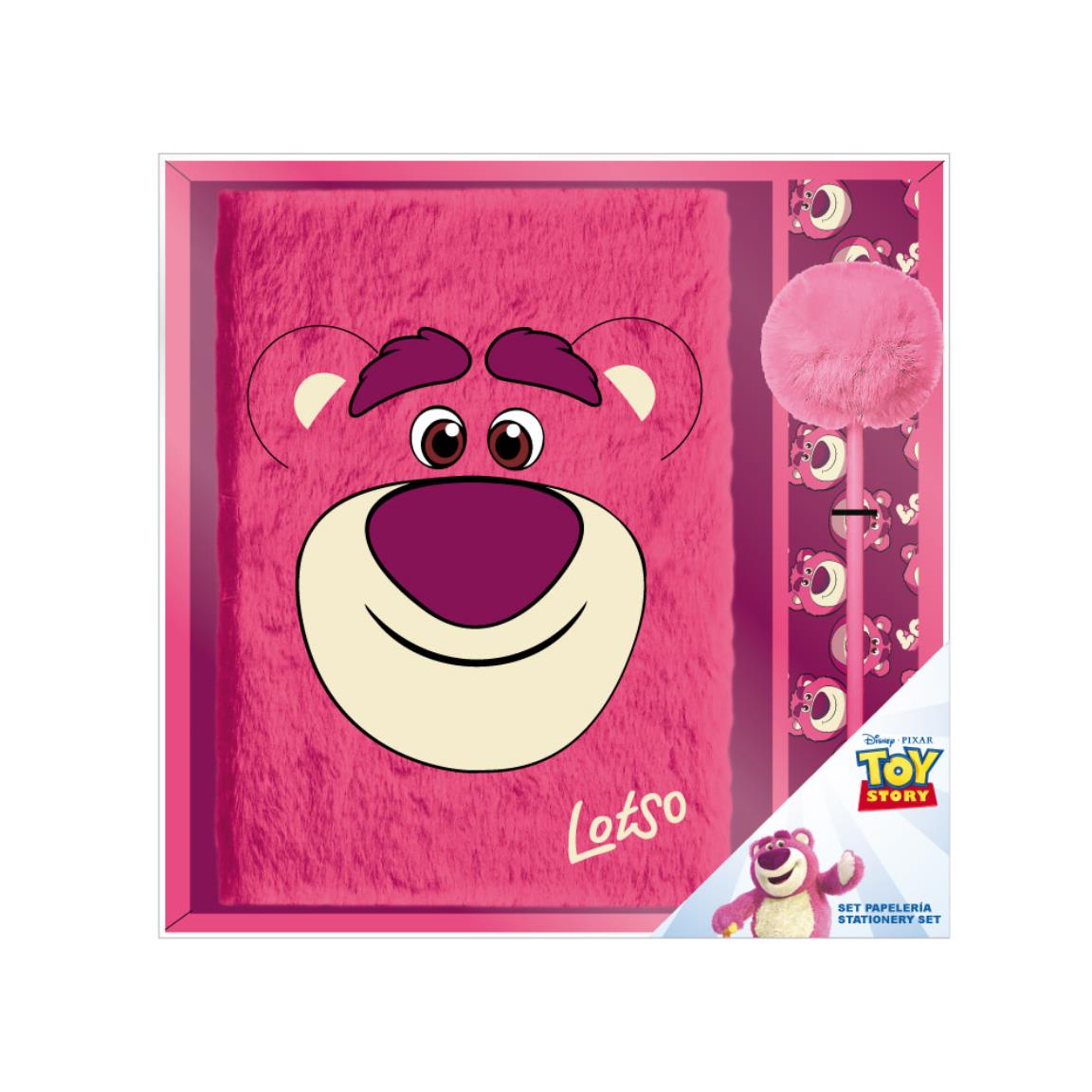 TOY STORY - Lotso - Pack Premium Notebook Peluche A5 + Stylo-Bille bems