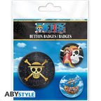 ONE PIECE - Skull & Luffy - Pack de Badges bems