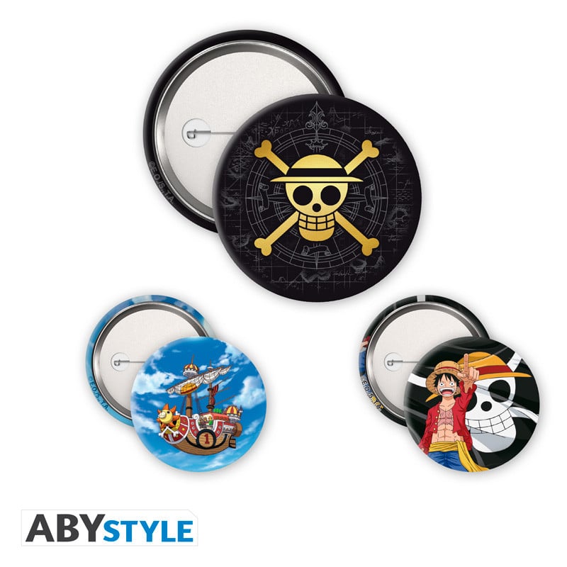 ONE PIECE - Skull & Luffy - Pack de Badges bems