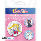 SAILOR MOON - Sailor Moon, Luna & Artemis - Pack de Badges bems