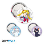 SAILOR MOON - Sailor Moon, Luna & Artemis - Pack de Badges bems