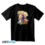 DRAGON BALL - T-Shirt DBZ Saiyans Unisexe Noir Bulma-shop