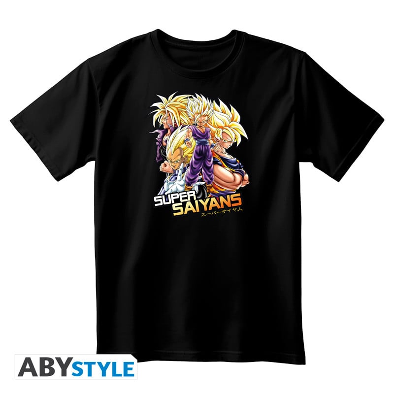 DRAGON BALL - T-Shirt DBZ Saiyans Unisexe Noir Bulma-shop