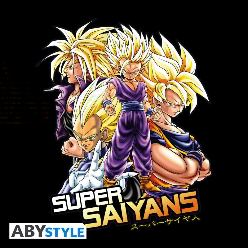 DRAGON BALL - T-Shirt DBZ Saiyans Unisexe Noir Bulma-shop