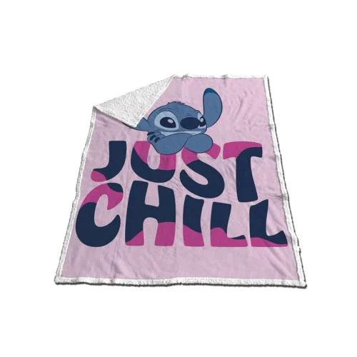 LILO & STITCH - Couverture Sherpa 120x150cm - Stitch Just Chill bems