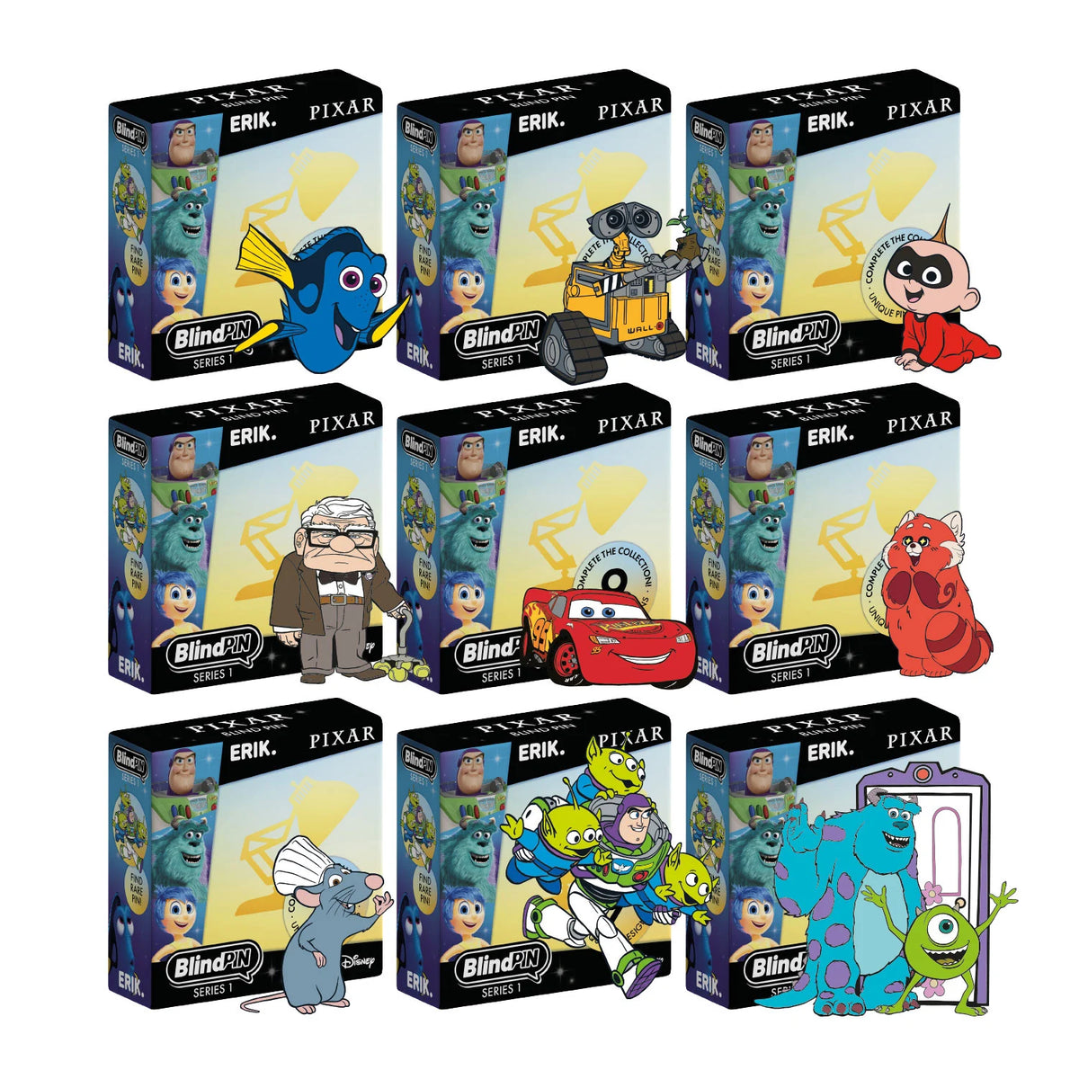 DISNEY PIXAR - Series 1- pins grupo erik