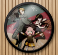 SPY X FAMILY - Loid, Yor & Anya - Wood Decor Frame 3D Poster 30x30cm bems