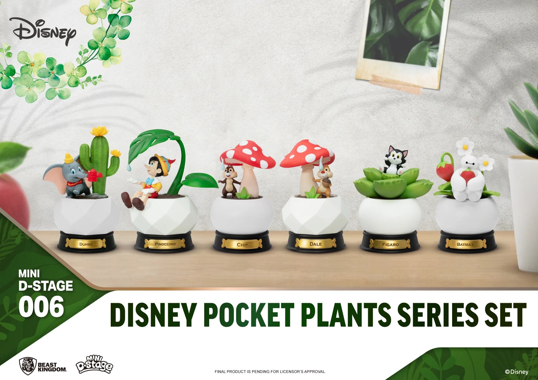 DISNEY - Pocket Plant Series - Pack 6 Mini D-Stage 10cm Beast Kingdom