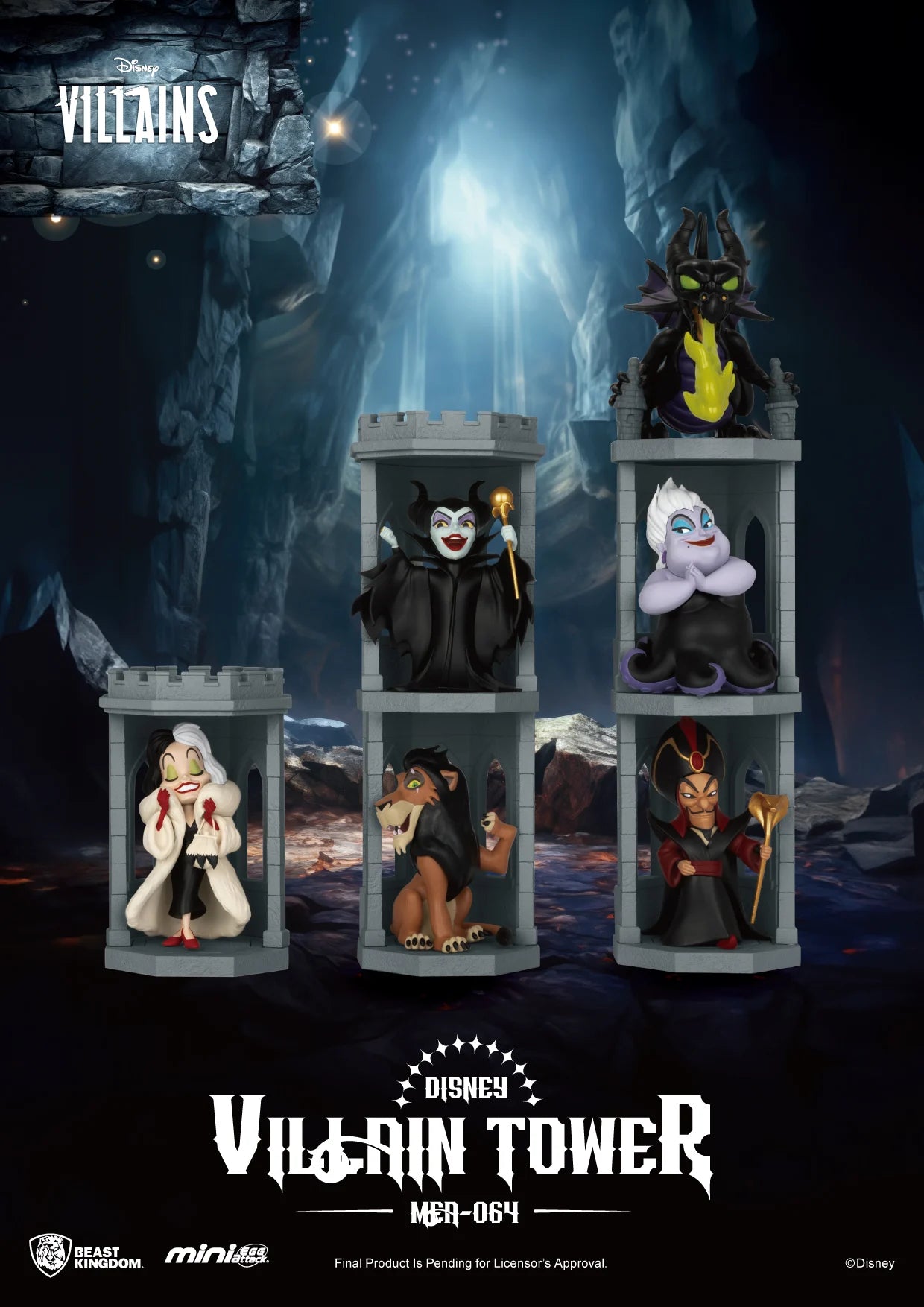 DISNEY VILLAINS - Tower Series - Set 6 Figurine Blind Box 11.5cm Beast Kingdom