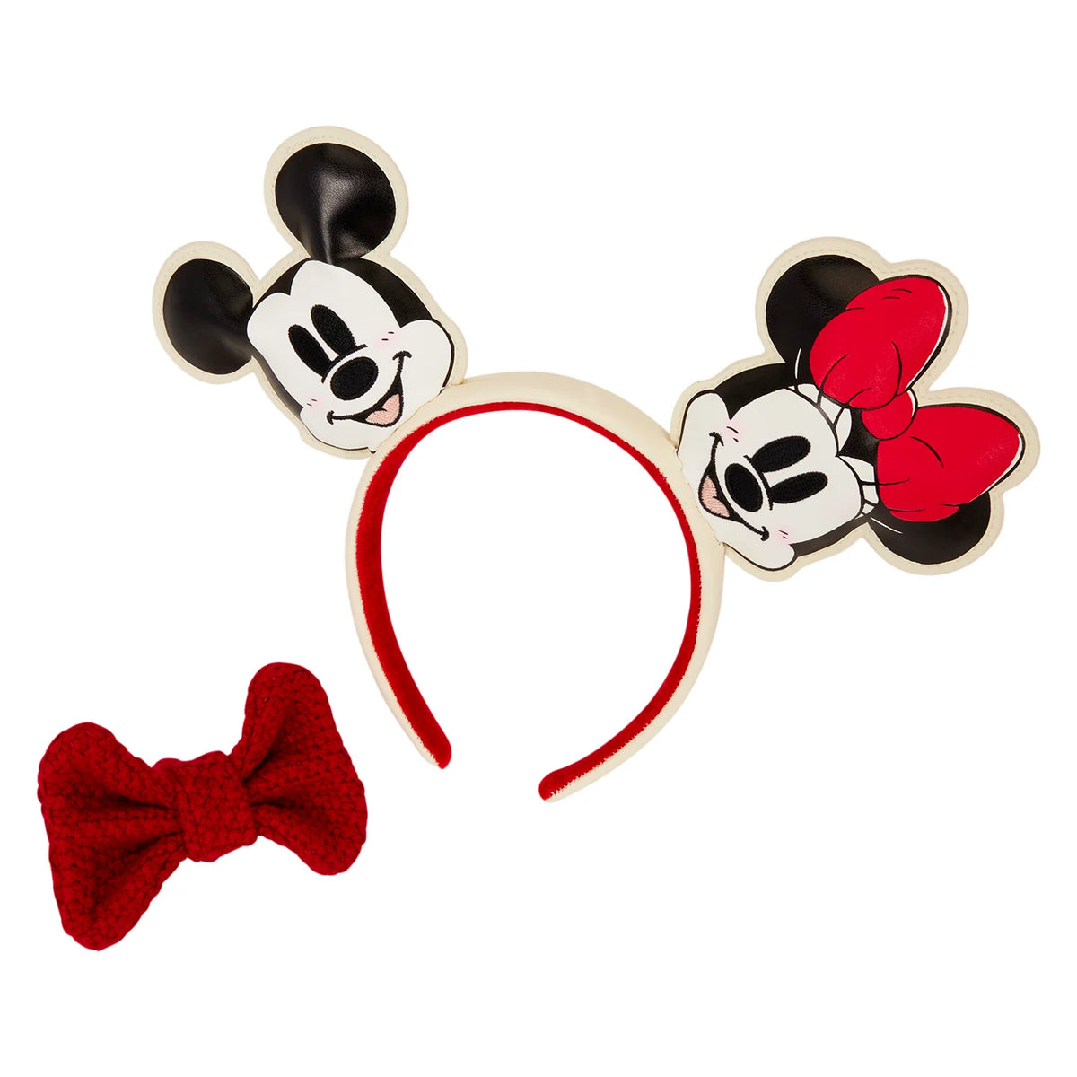MICKEY & MINNIE - Knit Bow Holiday - Serre tête LoungeFly Loungefly