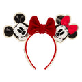 MICKEY & MINNIE - Knit Bow Holiday - Serre tête LoungeFly Loungefly
