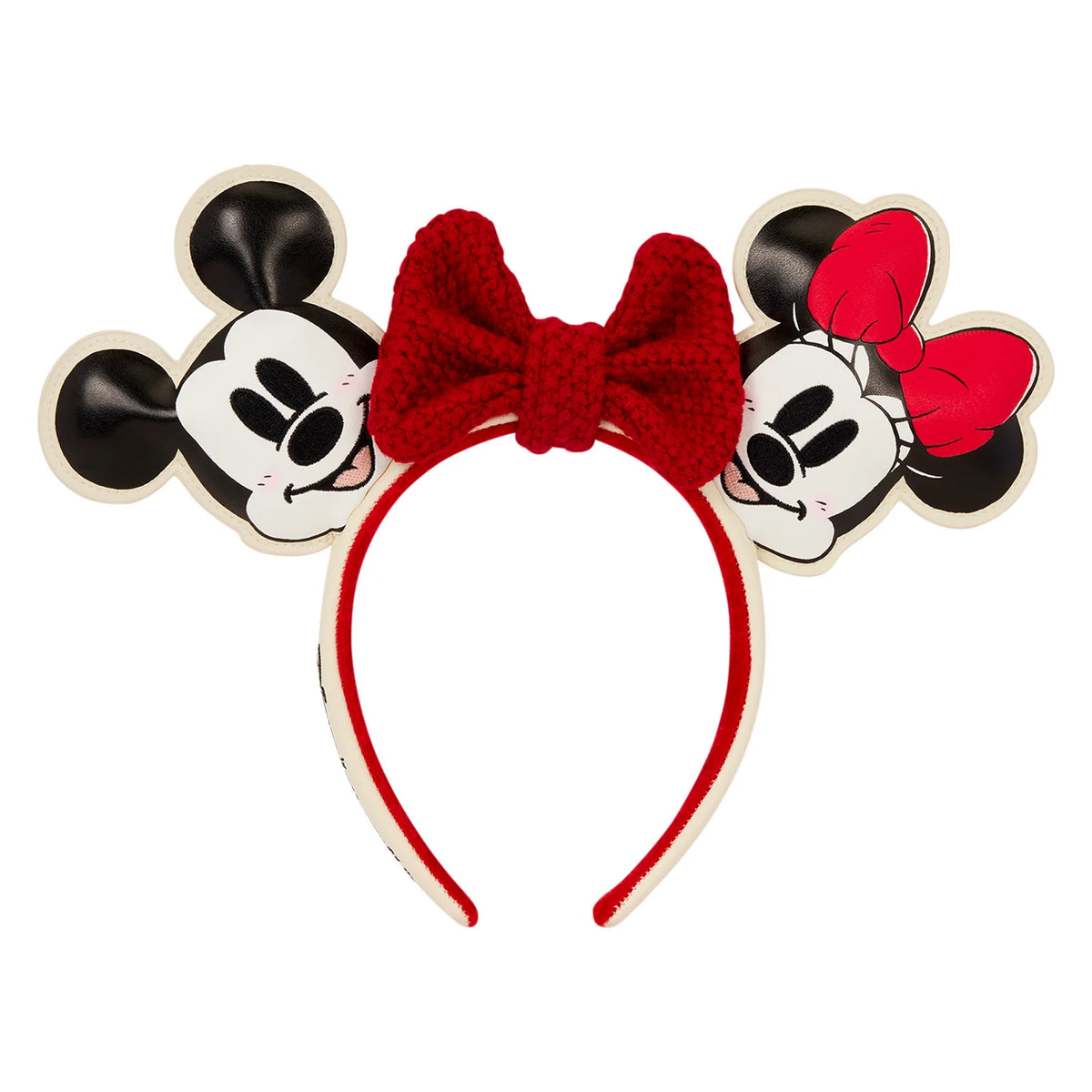 MICKEY & MINNIE - Knit Bow Holiday - Serre tête LoungeFly Loungefly