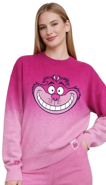 DISNEY - Chat du Cheshire - Pull de Noël Femme cotton division