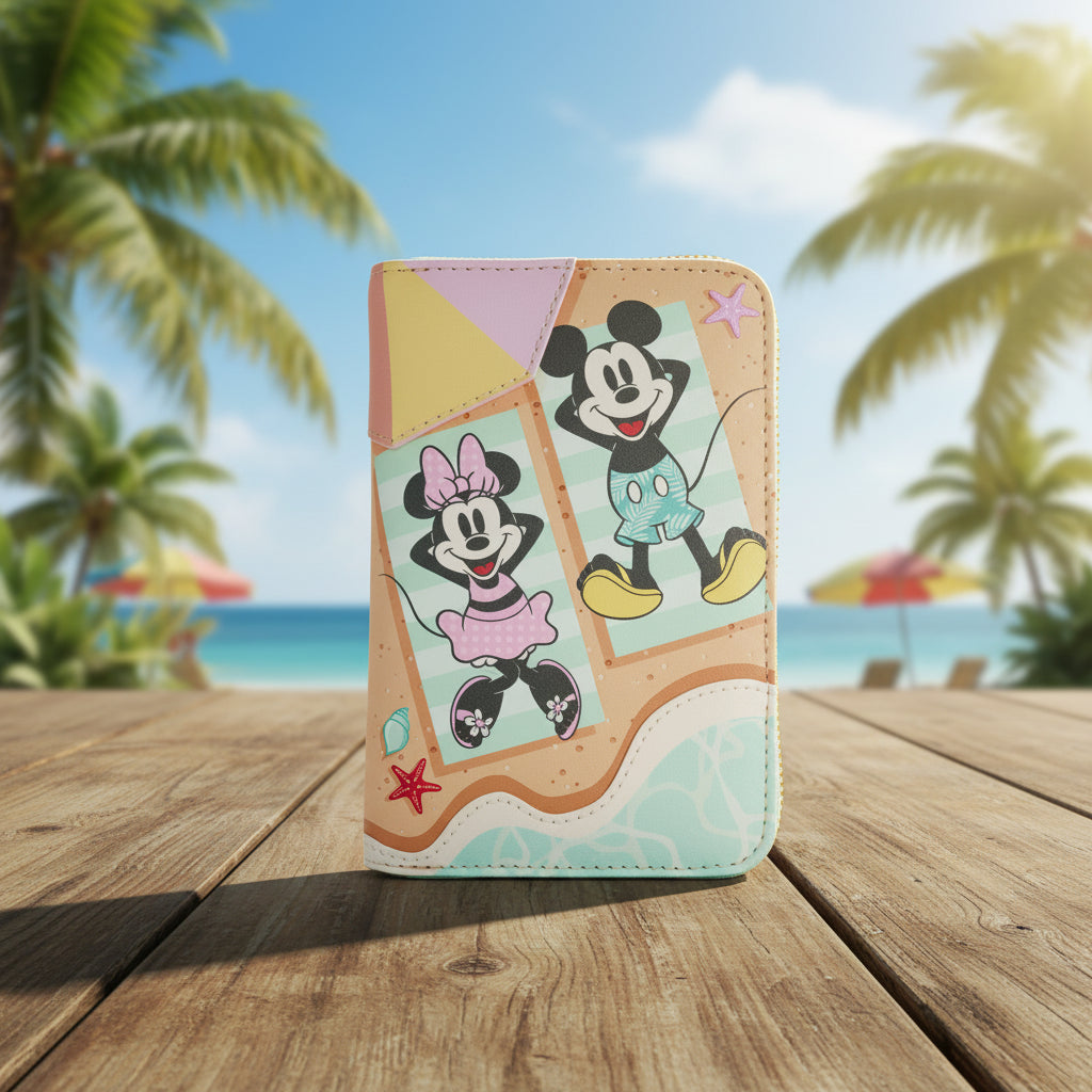 Portefeuille LoungeFly MICKEY & MINNIE Beach Fun Loungefly