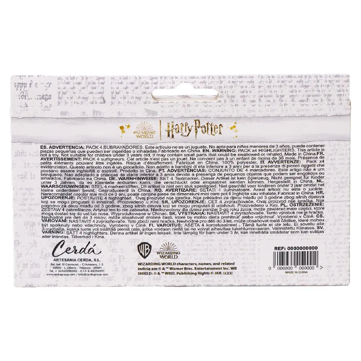 HARRY POTTER - Les 4 Maisons - Set de 4 Surligneurs bems
