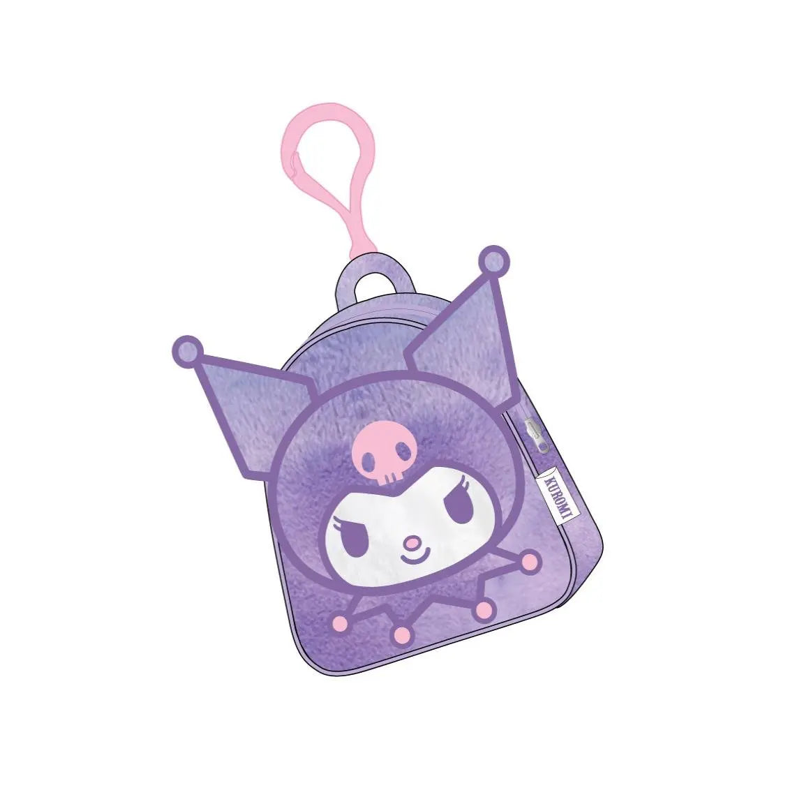 KUROMI - Head - Mini Sac à Dos Porte-clés Peluche bems