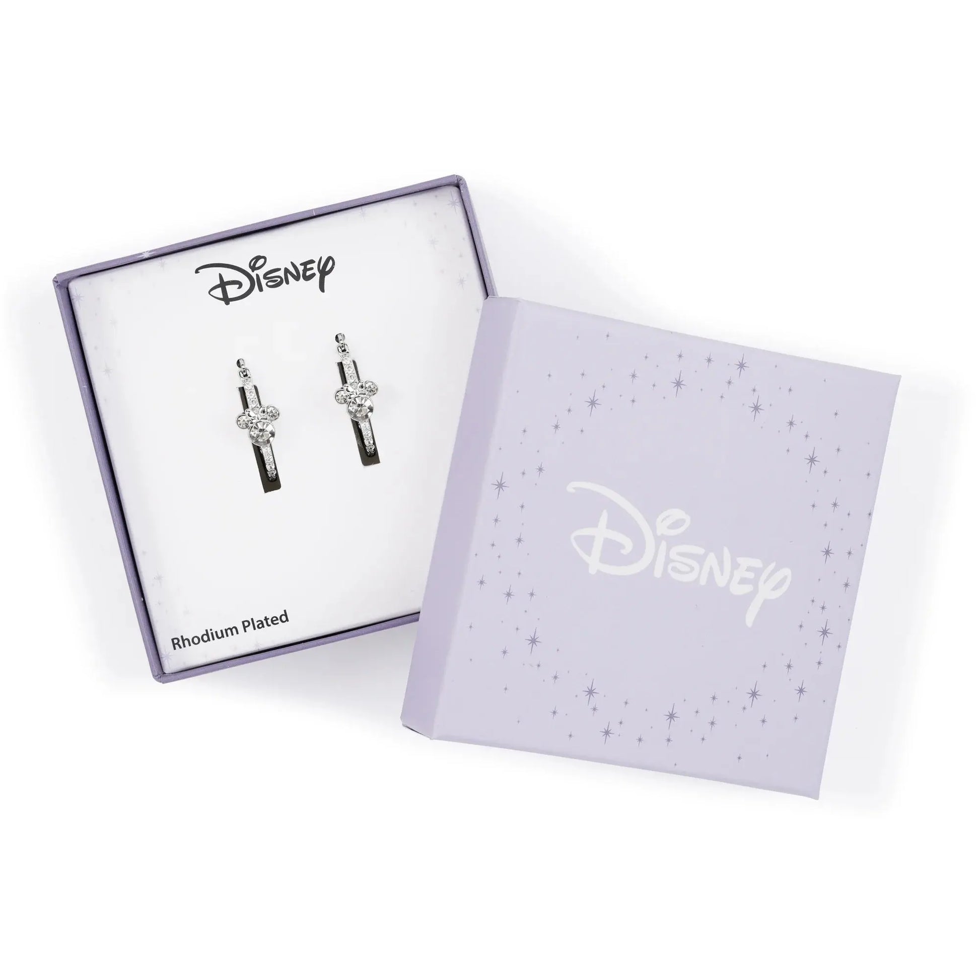 MINNIE - 1 Paire d'Anneaux d'Oreilles Serti en Laiton Plaqué Argent bems